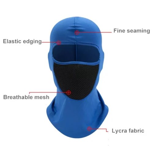 Sottocasco Balaclava Protezione Completa Solo Occhi Copricapo Moto ZAFFIRO