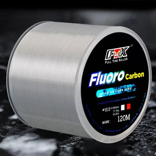 FTK 120metri lenza invisibile rivestimento in Fluorocarbon da 0,35mm 10kg