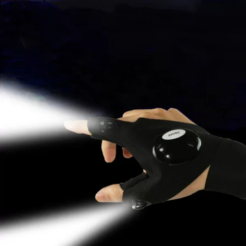 Guanto LED Mano Destra Pollice Indice Pesca Notturna Torcia Escursionismo