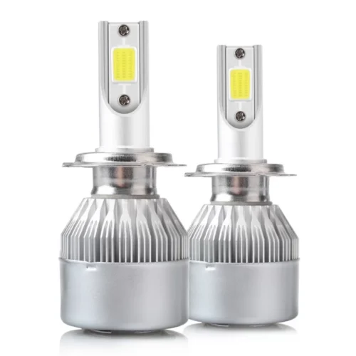 Coppia Lampade H11 C6 72W 7200 Lumen Alto Fascio Luminoso COB LED 6000K