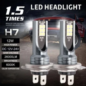 1 Pezzo Lampadina H11 6 LED SMD 26000 Lumen 6000K Alto Fascio Luminoso 12-24V