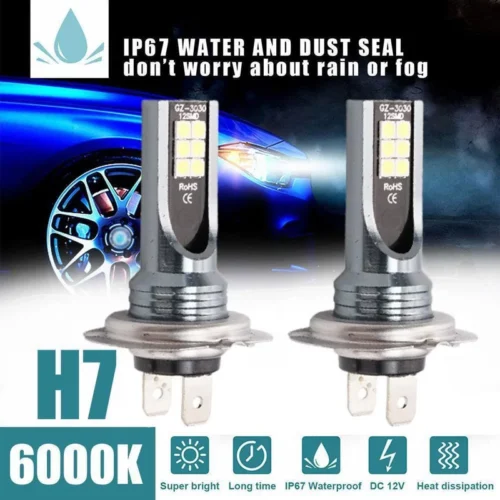 1 Pezzo Lampadina H11 6 LED SMD 26000 Lumen 6000K Alto Fascio Luminoso 12-24V