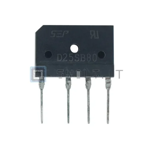 Raddrizzatore D25SB80 a Ponte Monofase ZIP4 – 1 Pezzo