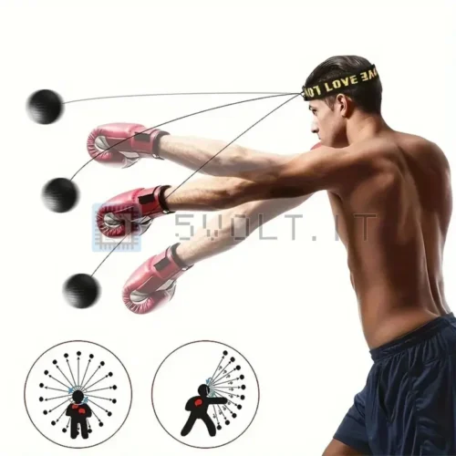 Boxing Training Ball Palla Boxe Allenamento Rossa Regolabile