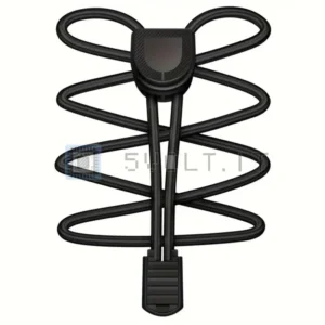 1Paio Lacci Scarpe Neri Senza Allacciatura Elastici TG Unica