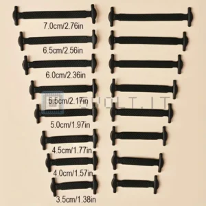 Set da 16pz Lacci Per Scarpe Senza Nodo Elastici In Silicone