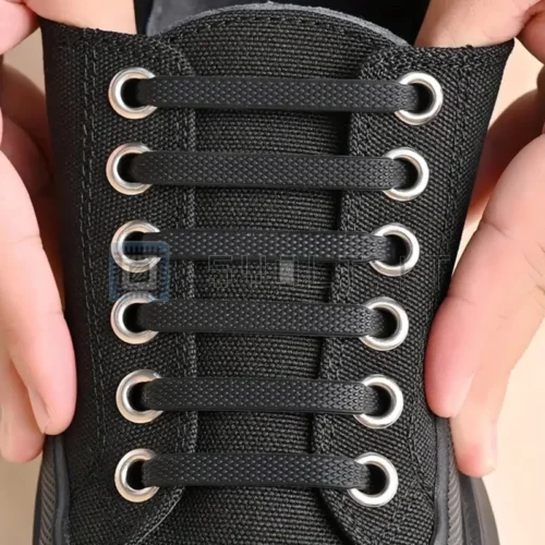 Set da 16pz Lacci Per Scarpe Senza Nodo Elastici In Silicone