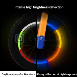 Adesivo Riflettente Per Cerchio Di Bicicletta Verde Fluo
