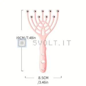 Massaggiatore Cuoio Capelluto A 9 Punte Rosa Stress Testa