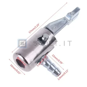 Lock On Air Chuck 2.54 Valvola Gonfiaggio Pneumatici Ugello