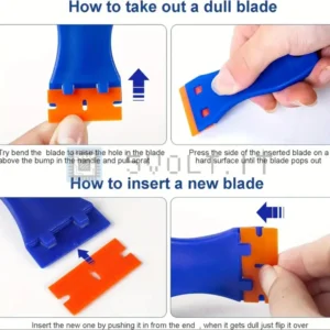 Raschietti Con Lama In Plastica Con 10 Lame Vernice Colla