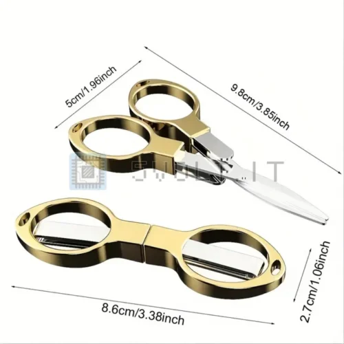 Mini Forbici Acciaio Inox Pieghevole a Forma di Occhiali