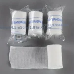 4pz Garza Medica 7.5cmX4.5mt Benda Pronto Soccorso