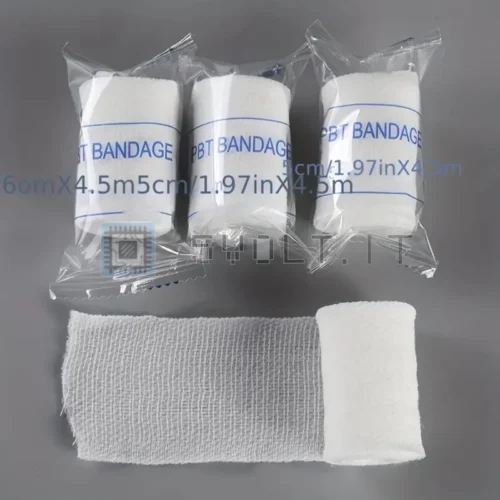 4pz Garza Medica 7.5cmX4.5mt Benda Pronto Soccorso
