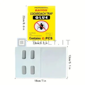 6pz Trappola Professionale Scarafaggi Con Colla Insetticida