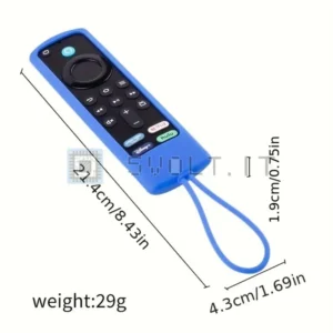 Custodia Silicone Blue Fluo Telecomando Fire TV Stick 4K