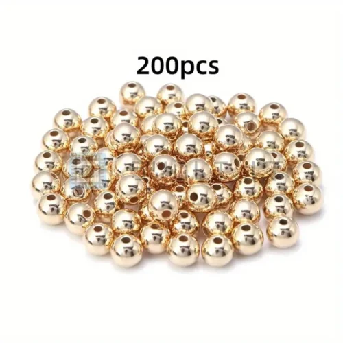 200pz Perline Spaziatrici Dorate 4mm CCB a Seme Placcate