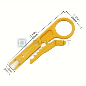Mini Coltello Giallo Spelafili Punzonare Cavi Fili Elettrici
