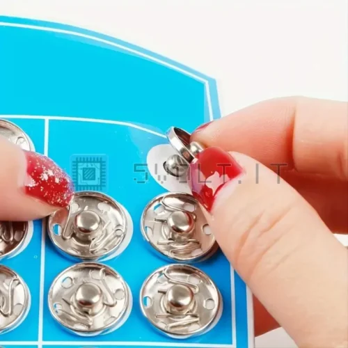 20pz Borchie In Acciaio Inox Bottoni a Pressione Argentati