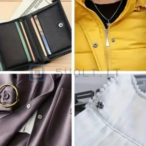 20pz Borchie In Acciaio Inox Bottoni a Pressione Argentati