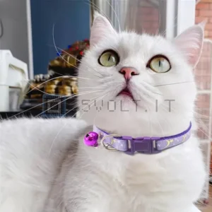 Collare per Animali Domestici Rosa con Campanella Regolabile