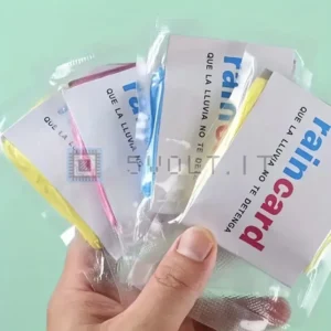 Impermeabile Pioggia Unisex Usa e Getta a Forma di Carta
