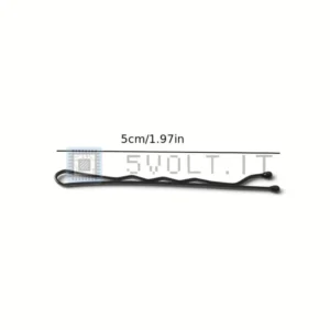 Set 50pz Hair Clip per Capelli da 5cm Neri Forcine Donna