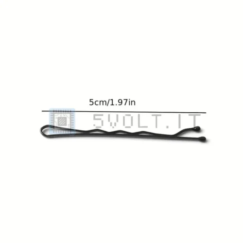 Set 50pz Hair Clip per Capelli da 5cm Neri Forcine Donna