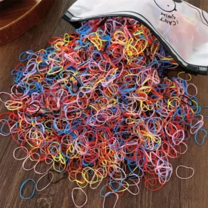 1000pz Elastici per Capelli In Gomma Ad Alta Elasticità