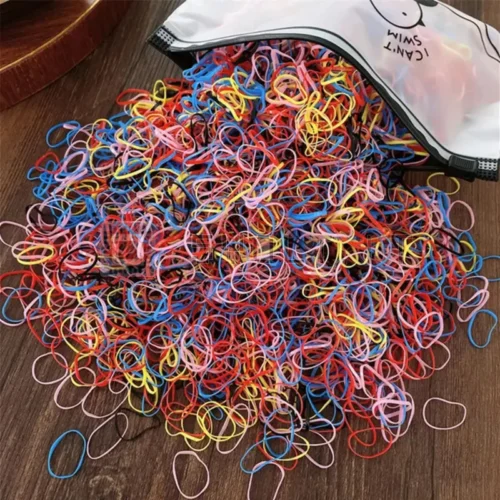 1000pz Elastici per Capelli In Gomma Ad Alta Elasticità