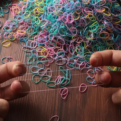1000pz Elastici per Capelli In Gomma Ad Alta Elasticità