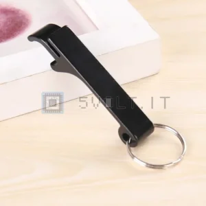 Apribottiglie Nero Portachiavi Portatile Alluminio