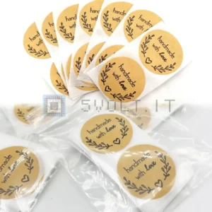 50 Adesivi Vintage Fatto a Mano Handmade Etichette