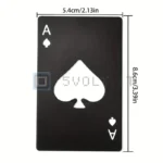 Apri Bottiglia A Forma Di Carta Da Poker Nero Acciaio Inox