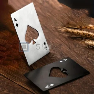 Apri Bottiglia A Forma Di Carta Da Poker Nero Acciaio Inox
