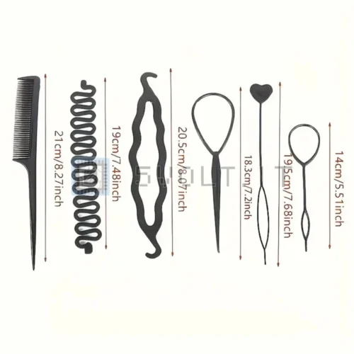 Lotto 6 Pezzi Strumenti Per Styling Dei Capelli Per Ragazze