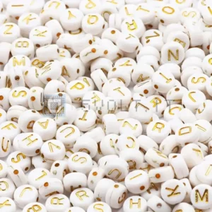 100pz Lettera Mista Acrilico 7mm Perline per Gioielli