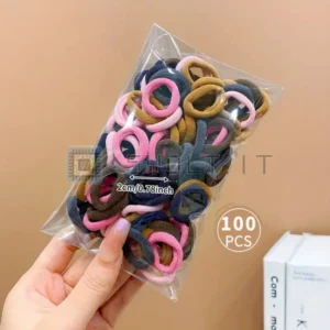 Confezione Da 100 Anelli Per Capelli Piccoli Ed Elastici 2cm