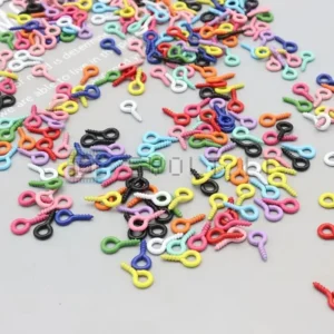 100pz Chiodi Viti Colorate Metallo Vernice per Gioielli