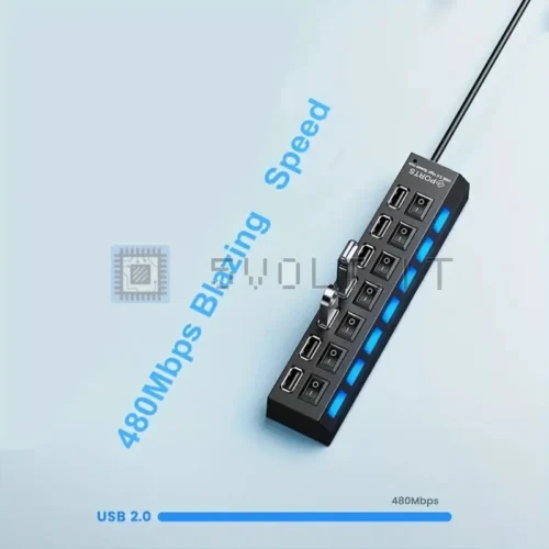 USB HUB 4 Porte Indipendenti con Interruttori per PC