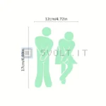 Adesivo Luminoso Toilette Da Parete In PVC Autoadesivo