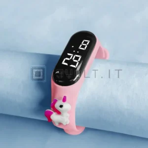 Orologio elettronico LED Rosa Pastello Unicorno Idea Regalo