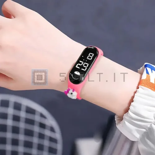 Orologio elettronico LED Rosa Pastello Unicorno Idea Regalo