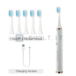 Spazzolino Denti Elettrico Ricaricabile 5 Testine Ultrasuoni