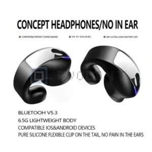 Auricolare Bluetooth V5.3 a Clip TWS Conduzione Ossea Gaming