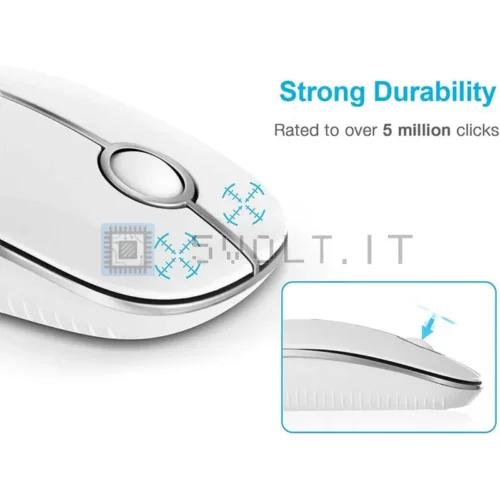 Mouse Ottico Wireless 2.4Ghz Muto Silenzioso Business