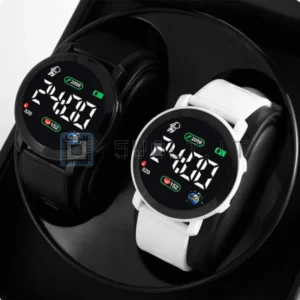 Coppia Orologi LED Black & White Military Silicone Digitali