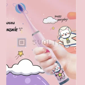 Spazzolino Elettrico Bambini Rosa Cartoon Space 3 Testine