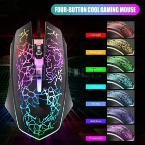 Mouse da Gioco Ergonomico Cablato RGB LED 4 Pulsanti