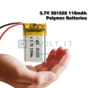 Batteria LiPo al Litio 301525 3.7V 110mAh Ricaricabile